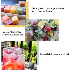 Ice Cube Tray, 3 Pack Silicone Ice Cube Molds, Ice Cube Trays, Silicone Ice Trays, Easier to Release, BPA Free for Alcohol/Coffee/Beverages (Blue, Green, Purple;)