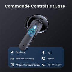VEAT00L P91 Wireless Earbuds, Bluetooth Headphones V5.4 Stereo Ear buds with Noise Cancelling Mics, 60H Playback Mini Case with Dual LED Display, IP7 Waterproof in-Ear Earphones for Android iOS