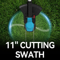 Transmart Cordless Electric Weed Eater, 21V Brushless Grass Trimmer with Battery and Charger, 600W Powerful String Trimmer for Lawn and Garden