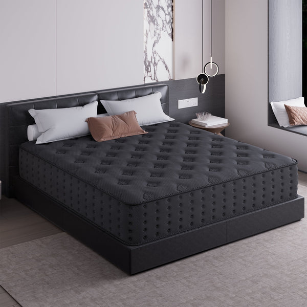 Tryagat 14” King Hybrid Mattress in a Box, Medium Firm King Size Mattresses, Cooling Gel Memory Foam Mattress with Individually Wrapped Pocket Coils, Pressure Relief