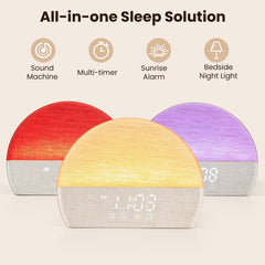 Wake up Light Sunrise Alarm Clock with Sound Machine for Adults Sleep Bedrooms