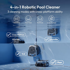 （2026 Upgrade）Bubot 800P Gen2 Robotic Pool Cleaner – Smart Navigation, App Control & Scheduling, for Inground Pools Up to 1,076 Sq.Ft., Cleans Floor, Wall & Waterline