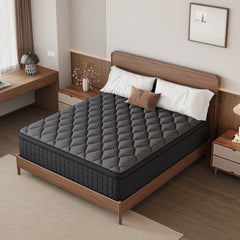gunugu 12 inch Full Hybrid Mattress in a Box, Cooling Gel Memory Foam Mattress with Individually Wrapped Pocket Coils, Medium Firm