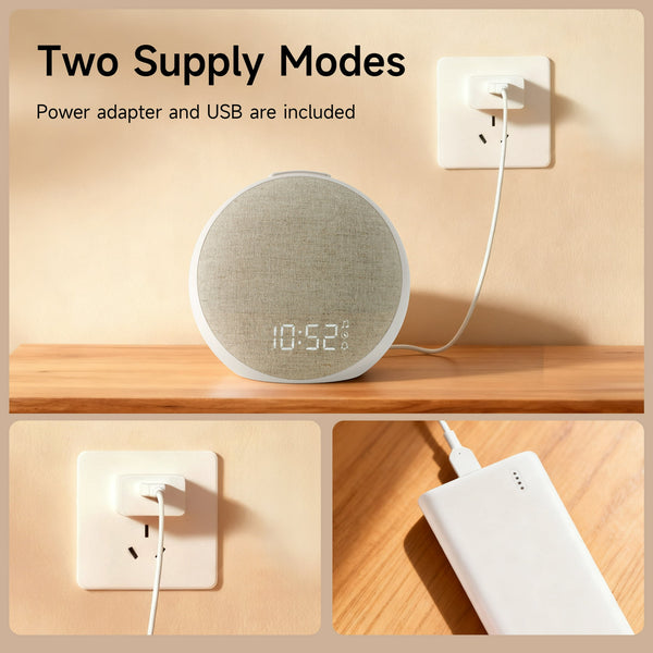 Sunrise Alarm Clock Wake up Sunlight with Sound Machine & Dimmable Night Light for Bedrooms Clock