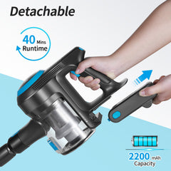 Transmart 18Kpa Powerful Cordless Vaccum Cleaner for Home, Lightweight Stick Vaccum Cordless Rechargeable Battery 40 Min Runtime Vacuum Cleaner Hard Floor Pet Hair
