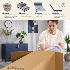 Tryagat 12” Full Hybrid Mattress in a Box, Medium Firm Full Size Mattresses, Cooling Gel Memory Foam Mattress with Individually Wrapped Pocket Coils, Pressure Relief