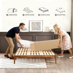 gunugu 12 inch Full Hybrid Mattress in a Box, Cooling Gel Memory Foam Mattress with Individually Wrapped Pocket Coils, Medium Firm