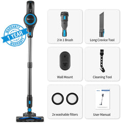 Transmart 18Kpa Powerful Cordless Vaccum Cleaner for Home, Lightweight Stick Vaccum Cordless Rechargeable Battery 40 Min Runtime Vacuum Cleaner Hard Floor Pet Hair