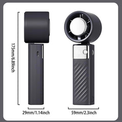 Juyafio Cutting-Edge Tech with 199 Speed Cooling Portable Small Fan&Handheld Fan,Foldable Desktop Fan,4000mAh, USB Rechargeable And Quiet Personal Fan For Home, Office, Travel & Outdoor Use (Black)