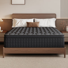 gunugu 12 inch Full Hybrid Mattress in a Box, Cooling Gel Memory Foam Mattress with Individually Wrapped Pocket Coils, Medium Firm