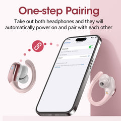 VEAT00L Wireless Earbud, 80Hrs Bluetooth 5.3 Headphones IP7 Waterproof for Sport, Running Wireless Earphones with ENC Noise Cancelling Mics, Deep Bass Over Ear bud with Earhooks for Android, iOS