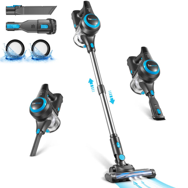 Transmart 18Kpa Powerful Cordless Vaccum Cleaner for Home, Lightweight Stick Vaccum Cordless Rechargeable Battery 40 Min Runtime Vacuum Cleaner Hard Floor Pet Hair