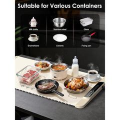 Acarner Warming Mat for Food , Portable Large Food Warmers Trays for Buffets Parties,Full Surface Fast Heating,10 Temperature Setting,Child Lock Safety