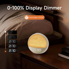Sunrise Alarm Clock Wake up Sunlight with Sound Machine & Dimmable Night Light for Bedrooms Clock