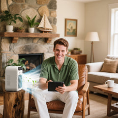 Portable Cooling Fan,USB-C Rechargeable | 25dB Quiet, 3 Speeds & Mist Modes for Home Office Desk, Bedroom, Camping