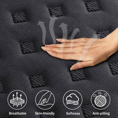Tryagat 14” Full Hybrid Mattress in a Box, Medium Firm Full Size Mattresses, Cooling Gel Memory Foam Mattress with Individually Wrapped Pocket Coils, Pressure Relief