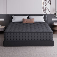 Tryagat 14” Full Hybrid Mattress in a Box, Medium Firm Full Size Mattresses, Cooling Gel Memory Foam Mattress with Individually Wrapped Pocket Coils, Pressure Relief