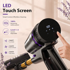 Prettycare Cordless Vacuum Cleaner, 48KPA 530W, 8*2600mAh 55mins Runtime 9 in 1 Stick Vacuum for Home Pet Hair Carpet Wood Floor