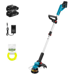 Transmart Cordless Electric Weed Eater, 21V Brushless Grass Trimmer with Battery and Charger, 600W Powerful String Trimmer for Lawn and Garden