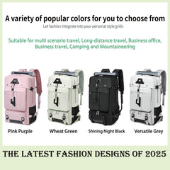 Travel Backpack 50L New Premium - Unisex Extra Large Laptop Backpack for Hiking, Climbing & Business Trips, Waterproof,Pink